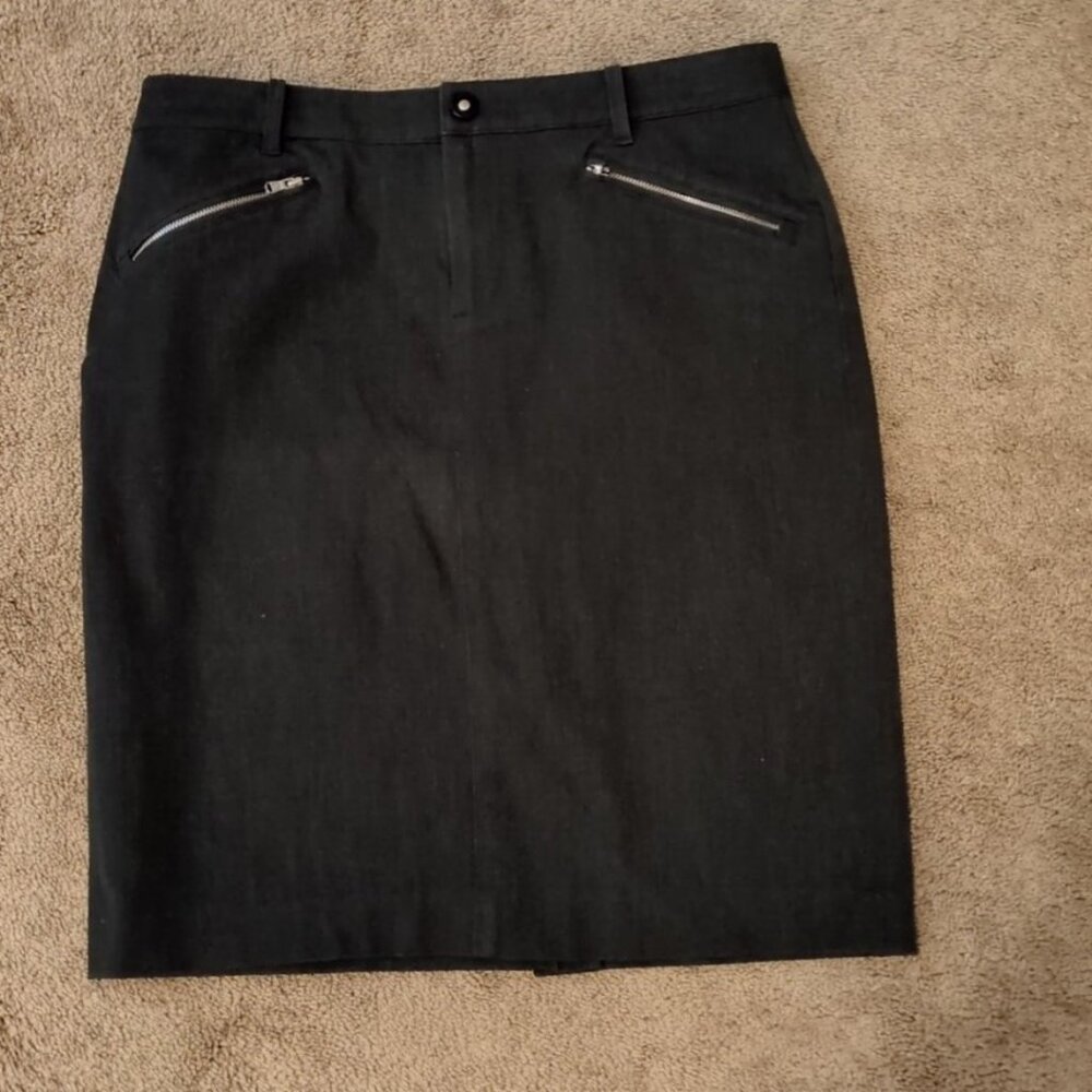 Lauren Ralph Lauren LRL Size 8 Mini Skirt Zip Pockets Belt Loops Button Fly Zip